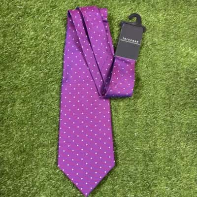 Tarocash Purple Spotted Tie (New)