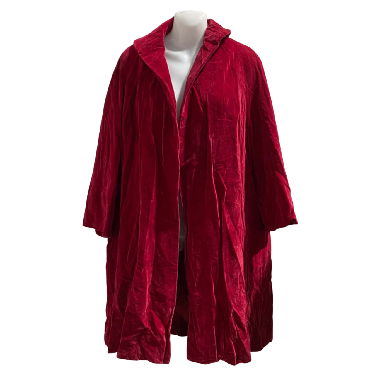 Vintage Aiesco, Hand finished. Womens Opera Coat . Dark Red, Velvet