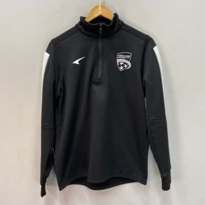Adelaide Football Club Mens Size XL Quarter Zip Jumper Black  / White 