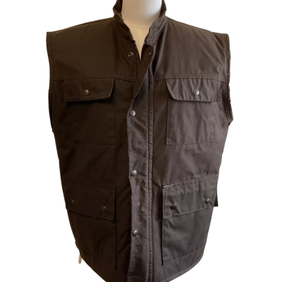 “Driza-Bone” Mens  Size L -Vest Brown / Cream 