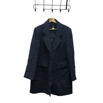 Vintage Zoot Design Womens  Size 14 Coat Black  / Blue / Grey 