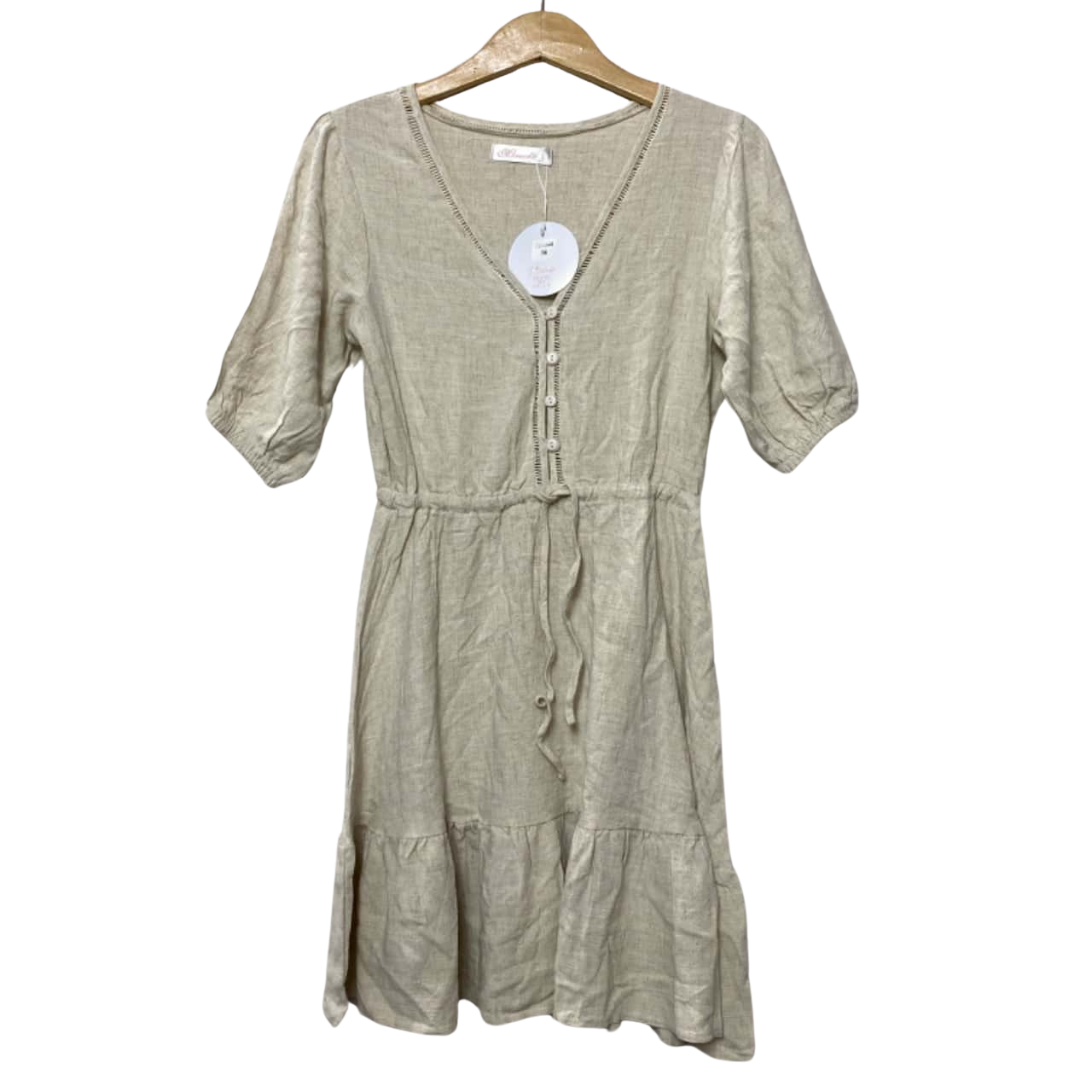 *EMERGENCY SALE* Women’s Miracle Size 8 Beige/Khaki Linenblend Short