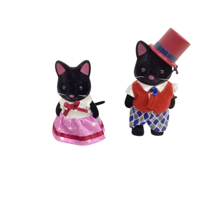 Sylvanian Family Midnight Cat Mom & Dad 