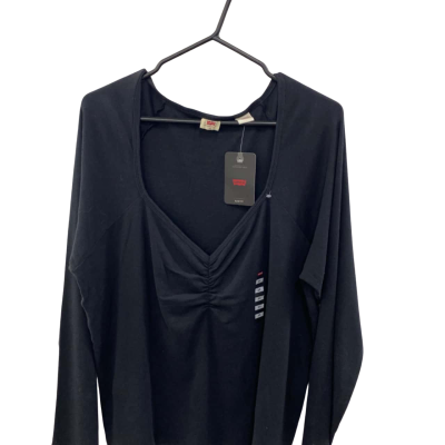 Levi's Womens  Size XXXL Long Sleeve Top Black  