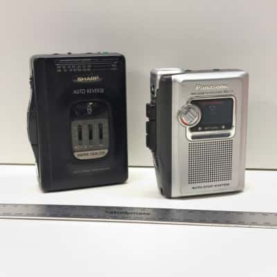 Vintage Portable Cassette Player Lot Sharp JC-516 & Panasonic RQ-L11 Recorder