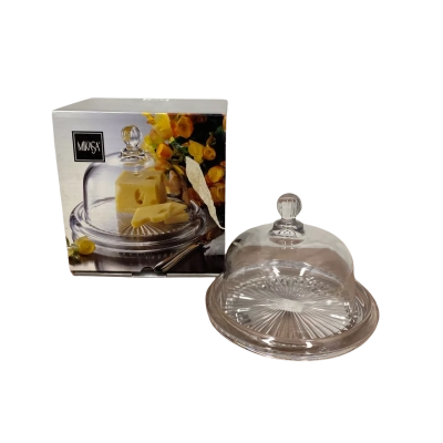 Mikasa Diamond Fire Crystal Cheese Dome & Underplate 