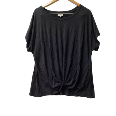  Womens  Size XXL Short Sleeve Top Black  Bamboo Villa B
