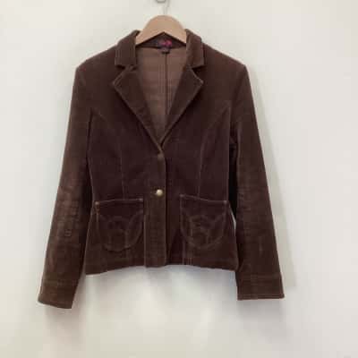  Womens  Size 12 Brown corduroy jacket