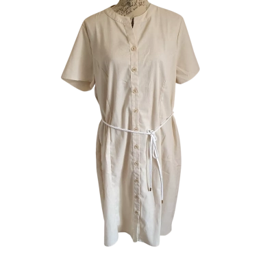 Noni B Womens  Size 16 Short Sleeve Dress  Beige/Stone Colour BNWT