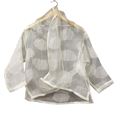 Digbys Womens Size 1 Cream Woven Silk Blouse 