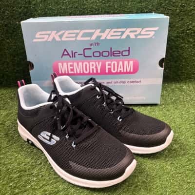Skechers Ultra Flex Prime Black & Blue Sneakers Size 9 US 