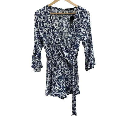 Sportsgirl Womens  Size 6 Blouse Blue / White