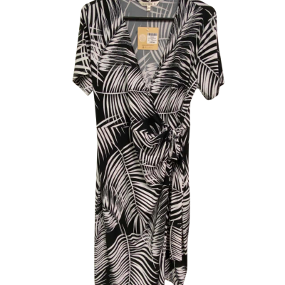 Noni B Womens  Size 14 Midi Dress / Wrap Dress Black  / Pattern / White 