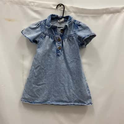 Cotton On Kids Denim Dress Size 4 Blue 