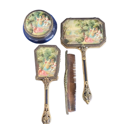 Vanity Hair Brush & Mirror Set