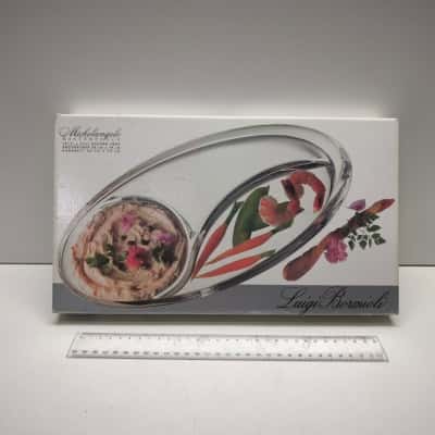 Luigi Bormioli Michelangelo Masterpiece Italian Crystal Divided Dish Boxed