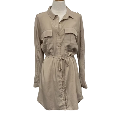 Calvin Klein Womens Beige Dress 