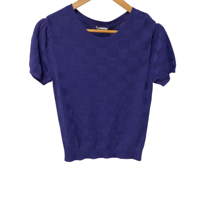 Marcs Womens  Size S Short Sleeve Shirt Purple 