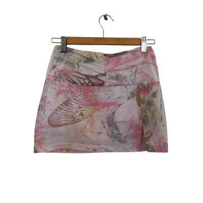 Tiger Mist Womens  Size S Mini Skirt Multicoloured / Pink  / White 