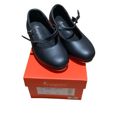 Energetiks Girls Size 9.5 Black Tap Shoes