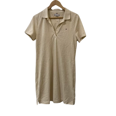 Tommy Hilfiger Womens  Size M Polo Shirt Dress Cream 