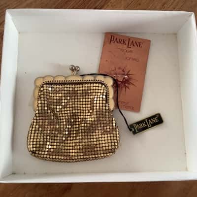 Vintage. As Donated. Park Lane Small Coin Purse, No Brand Gold Metal Mesh Small Hand Bag and Small No Brand Faux Mesh Coin Purse.