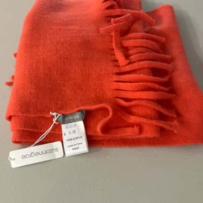 Suzannegrae Womens One Size Orange Scarf