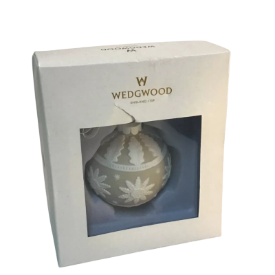 Wedgwood Neo Classical Tan Jasper Christmas Ball Ornament 