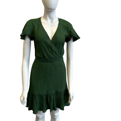 Dotti Women's Size 10 Short Sleeve Mini Dress Green 