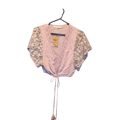 Tree of life  Womens  Size XS V-Neck Top Pink  