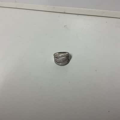  Womens Ring Sterling silver With Clear stones size no 19