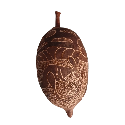 Vintage Australian Carved Aboriginal Boab Nut
