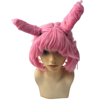  Pink  cosplay wig with long clip in pieces
