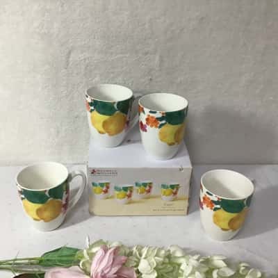 Maxwell & Williams "Capri" Set of 4 Porcelain Coupe Mugs (gift boxed)