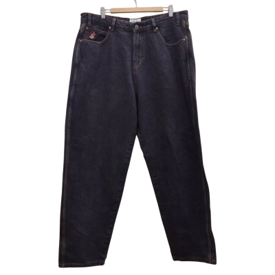Cash Only Mens Size 36 Wide Leg Jeans Black (4)