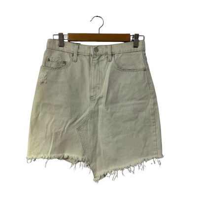 Nobody Denim Womens Size 26 Faded Pale Blue Embracing Piper Skewed Denim Skirt (new)