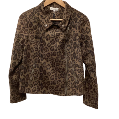 Table Eight Womens  Size 12 Biker Jacket Animal print 