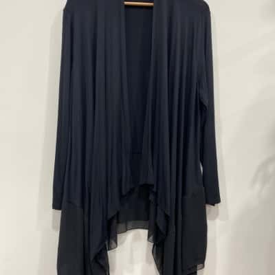 Autograph Womens  Size 18 / 20 Longline Cardigan Black  