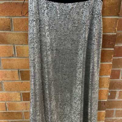 Veronika Maine Womens  Size 12 Silver Skirt