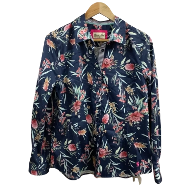 Thomas Cook Womens  Size 12 Long Sleeve Shirt Navy/Floral