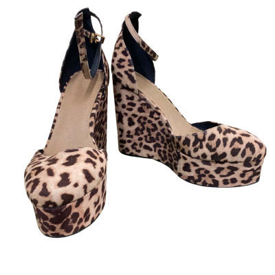 ASOS Leopard Wedged Heels Size 5