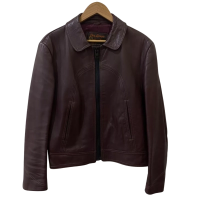 Don Lorenzo of Spain Mens  Size 42 Leather Jacket Burgundy