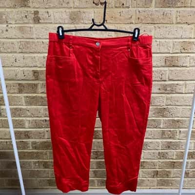 Noni B Womens KRISTINA PANT PLAIN HOT CORAL Size 16 