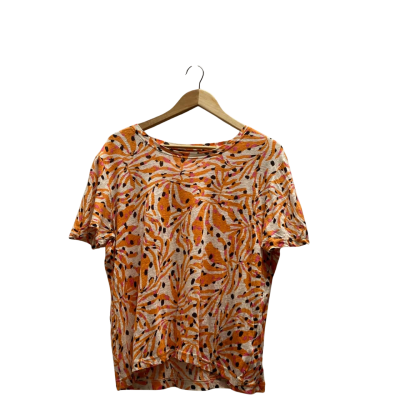 Gorman Womens  Size 8 Orange Patterned Top