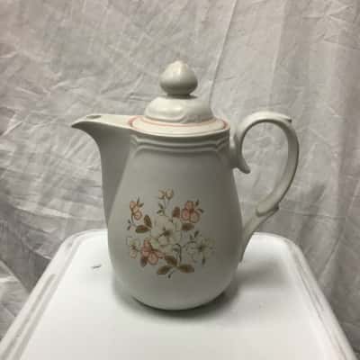 Countryware genuine stoneware peachwood beverage server