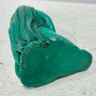 Vintage Jade Coloured Carved Art Naked Lady Statue