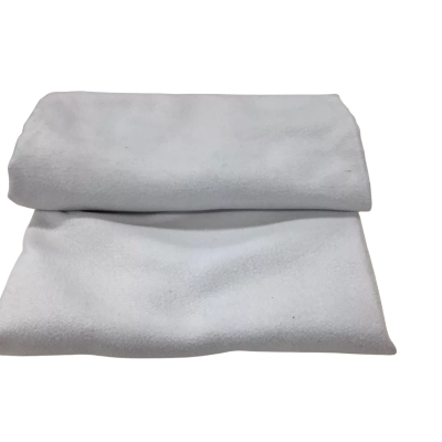 Grey Suede Look Fabric With Fleecy Underside 145 x 290 cm    Fab5