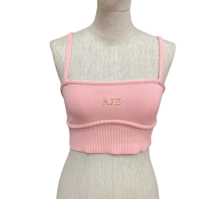 AJE Womens  Size XS Cropped Top Pink  