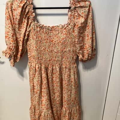 Ringer western Womens  Size 10 Off The Shoulder Dress Floral / Multicoloured 