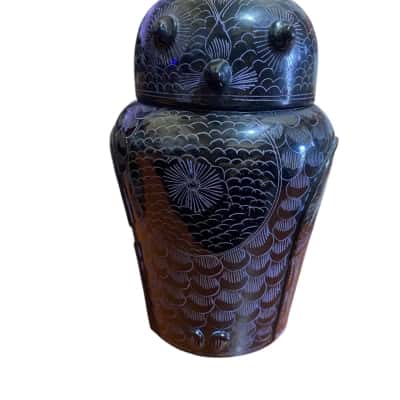 Vintage lacquer owl trinket holder